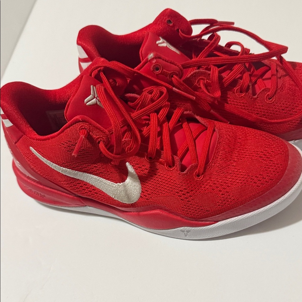 Nike Kids Red and White Sneakers
